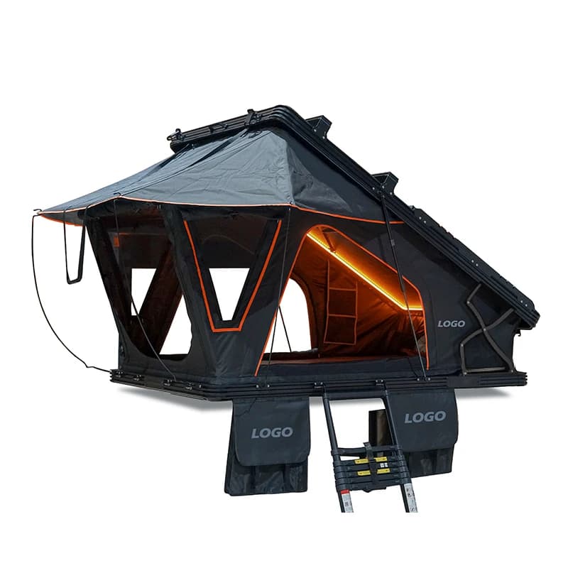 roof tent with X-hinges, light RTT tent for 3-4 people, suitable for 4x4 SUV trucks, quick build, waterproof roof tent