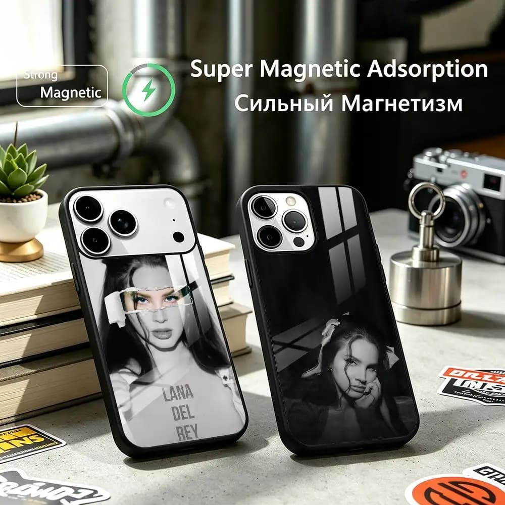 Lana Del R-Rey Trending Singer Phone Case For iPhone17,16,15,14,13,12 Plus,Pro Supports Magnetic Wireless Charging