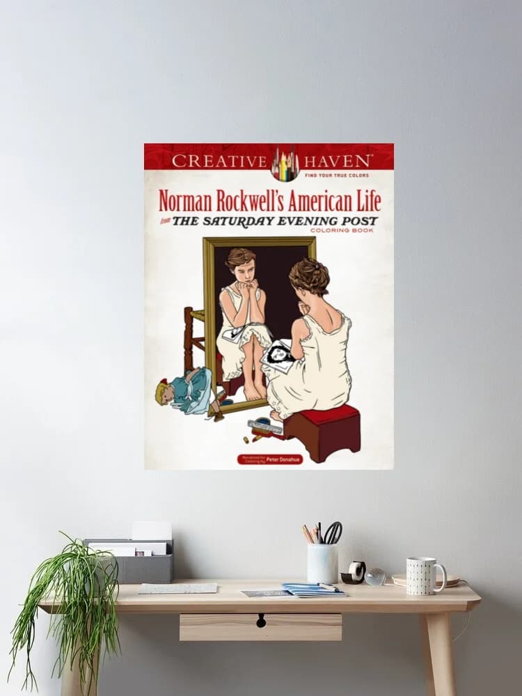 Norman Rockwell's American Life from The Saturday Evening Post Art Print Canvas Poster, Living Room Decor, Home Wall Picture