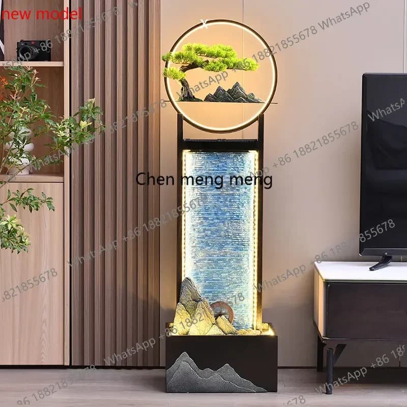 N138Modern simple flowing water ornament circulating water lucky fountain living room office landing, gifts