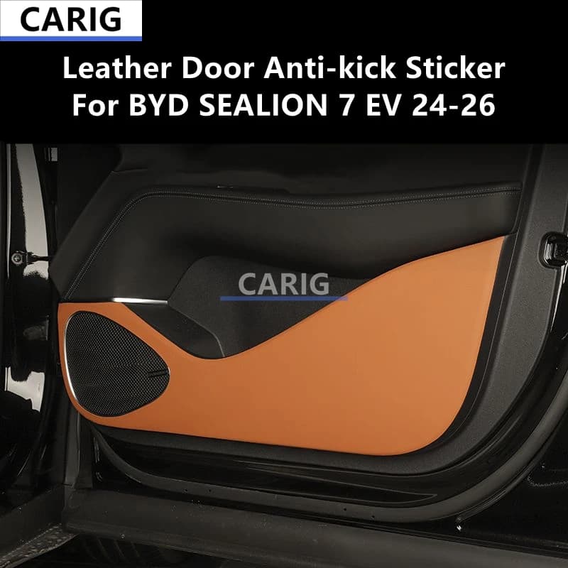 For BYD SEALION 7 EV 24-26 Leather Door Anti-kick Sticker Modified Car Interior Protection Film Modification Accessories Refit