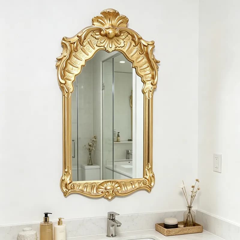 Luxury Nordic Mirror Wall Vanity Girls Big Men Bedroom Funky Bathroom Xenomorph Mirror Living Room Espelhos Home Decorations
