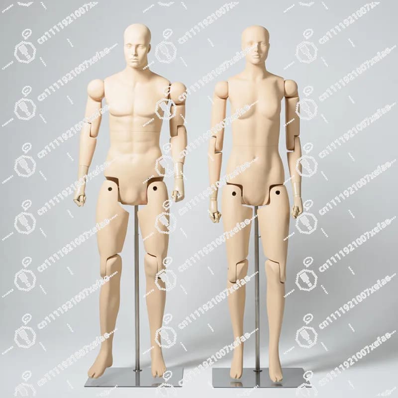 Running sports model props male full body movable articulated human robot multifunctional display female model stand