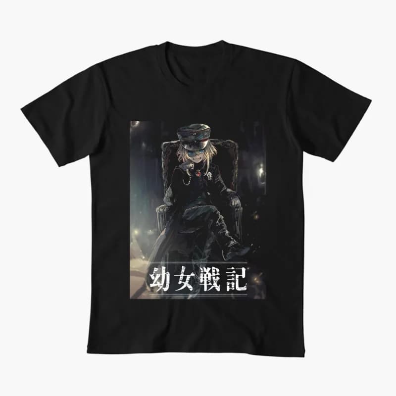 0429 Saga Of Tanya The Evil Tanya Degurechaff Anime Gift t shirt Youjo Senki Manga tee Short-sleeve Y2K Clothes All size Tops