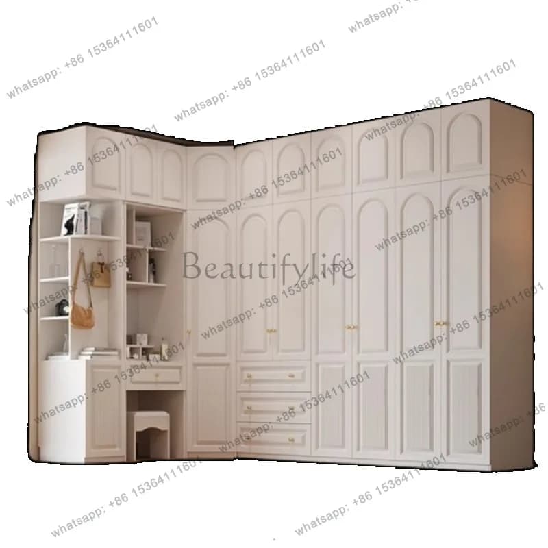 PG Storage Bedroom Wardrobe Modern Simple Nordic Corner White Home Wardrobe Clothes Room Wooden Mueble Organizador Furniture