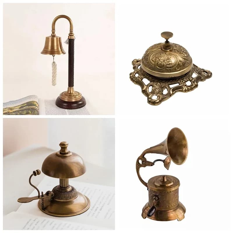 Court vintage decorations, American light luxury dining bells, rattles, villa desk ornaments