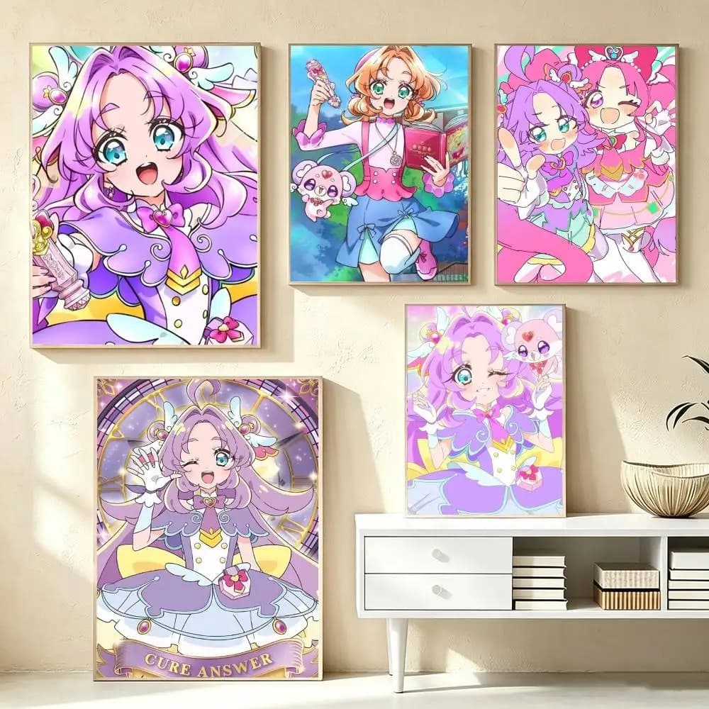 Akechi Anna Cure Answer  Poster High Quality Dorm Living Room Aesthetic Wall Decoration Painting Stickers Gift