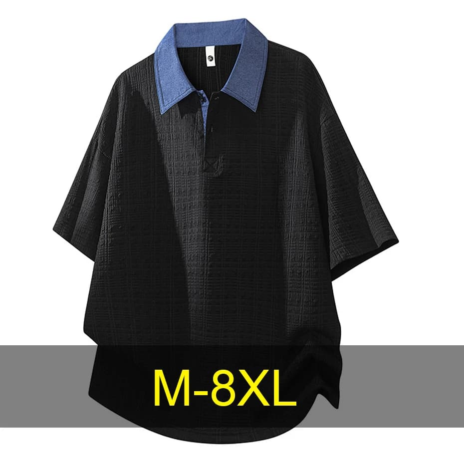 Summer Polo Shirts Men 8XL Plus Size Short Sleeve Polo Shirt Fashion Casual Polo Shirts Male Big Size 8XL