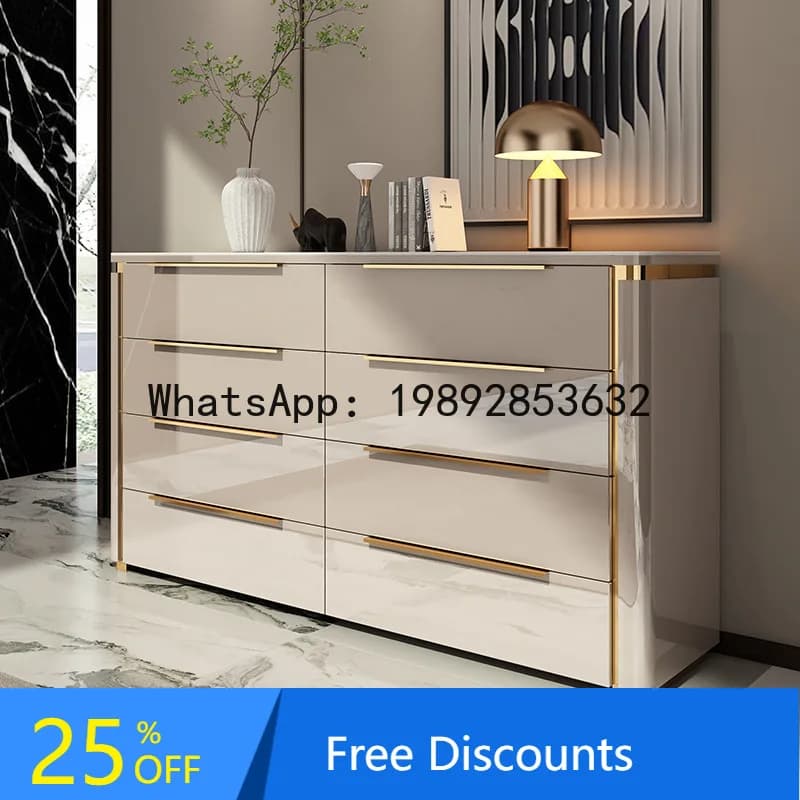 CZ Living Room Wall-Mounted Bedroom Home Storage Cabinet Drawer Organizer Six-Eight Drawer Storage TV Cabinet