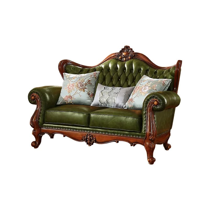 CX American leather sofa home living room retro first-layer cowhide sofa European solid wood sofa combination hotel B & B