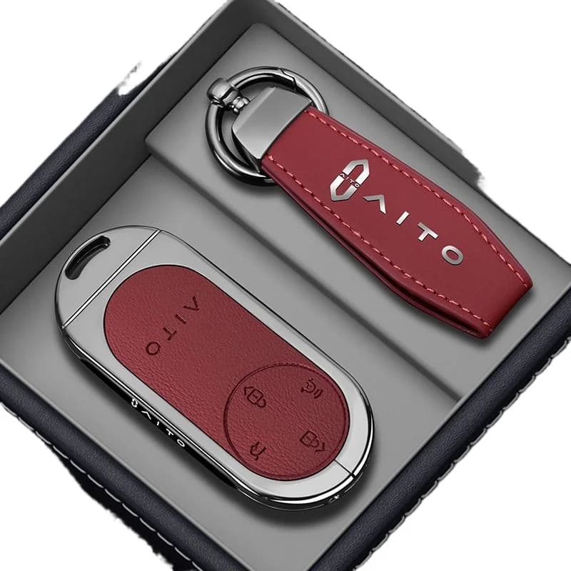 Premium Zinc Alloy Key Cover Case for AITO M9 EREV Max/M8/M5 Ultra/M7 Intelligent Driving (2024-2025) - Protective Key Fob Shell