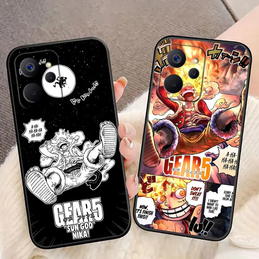 Anime One P-Piece Luffy GEAR 5 Phone Case For Realme 16 15 15T 14 13 12 11 10 9 9I 8 8I 7 7I PRO PLUS 5G DIY Case Shell Cover