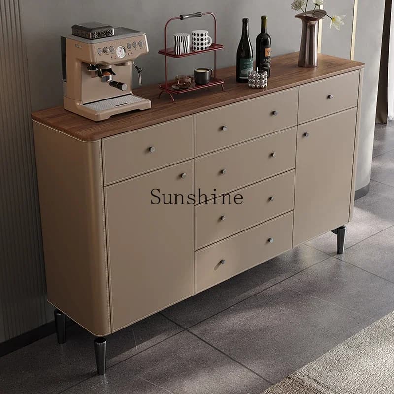 Modern solid wood simple porch cabinet living room multi-functional storage  FT