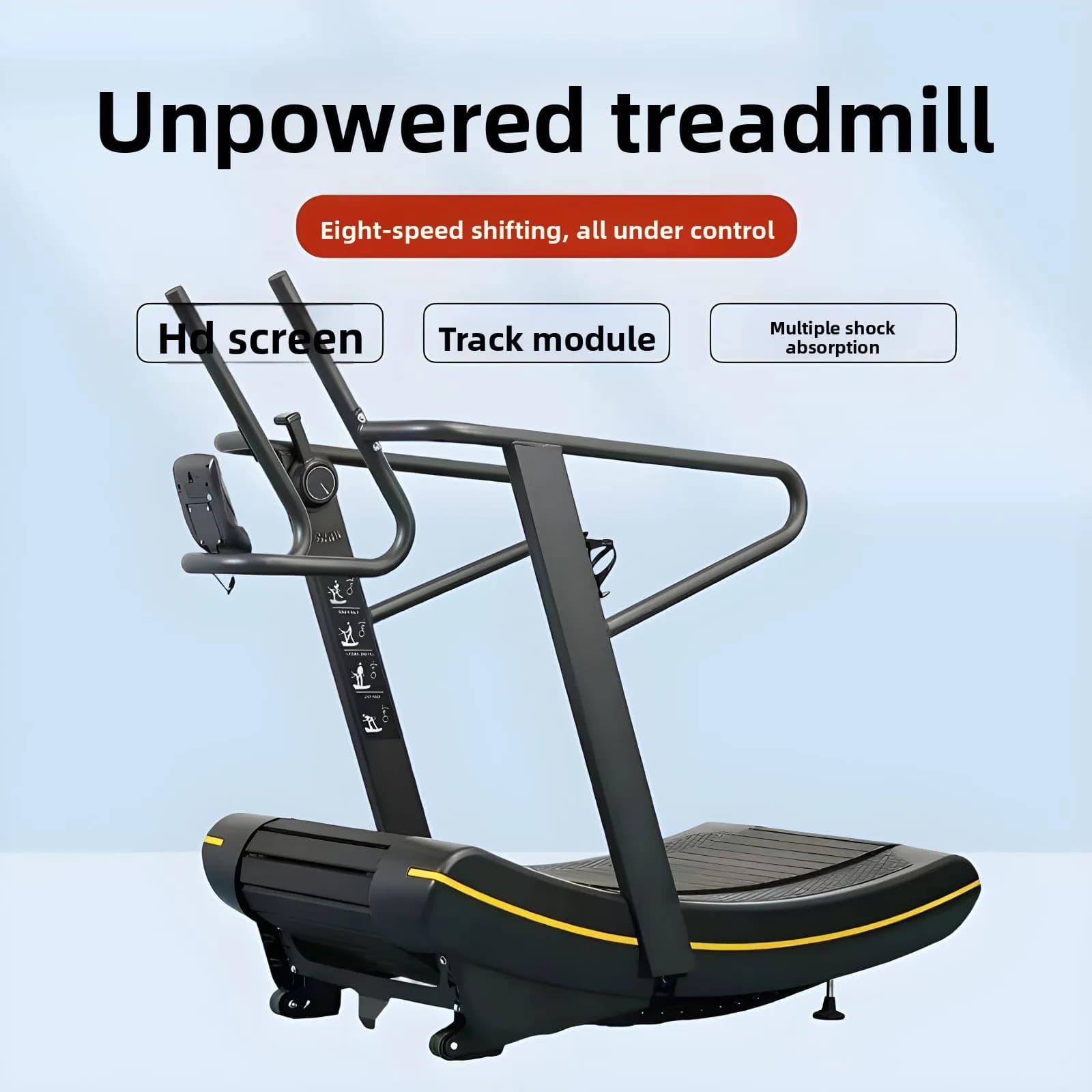 Unpowered Treadmill Gym Curved Treadmill for Training Unplugged Gravity-free Mechanical Walking Machine