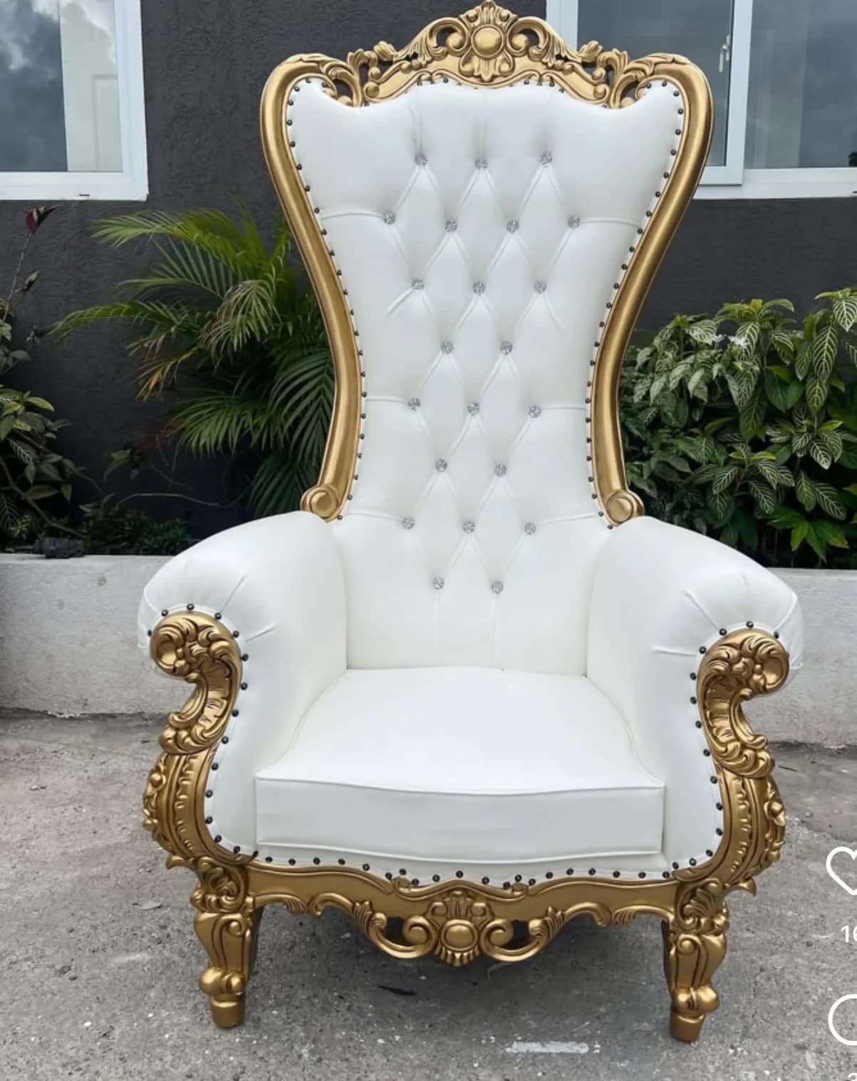 FSDKX  Flowers Hotel Wedding Event Party Stainless Steel Decoration Bride and Setluxury Two Seater Sofa Wedding White