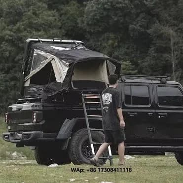 ADA OVERLAND Factory OEM Aluminum Hard Shell Side Open Roof Top Tent Light Weight Waterproof Car Tent for 2-3 Person