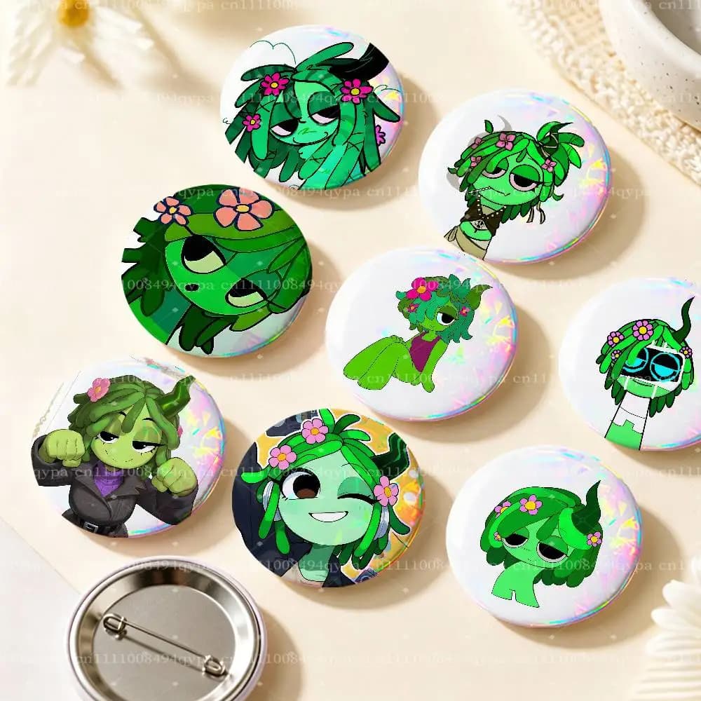 Vineria S-Sprunki Pin Buttons Round Badge for Clothes Bags Hats Pins Accessories Backpacks Tote Bags Unisex Outfit Decor