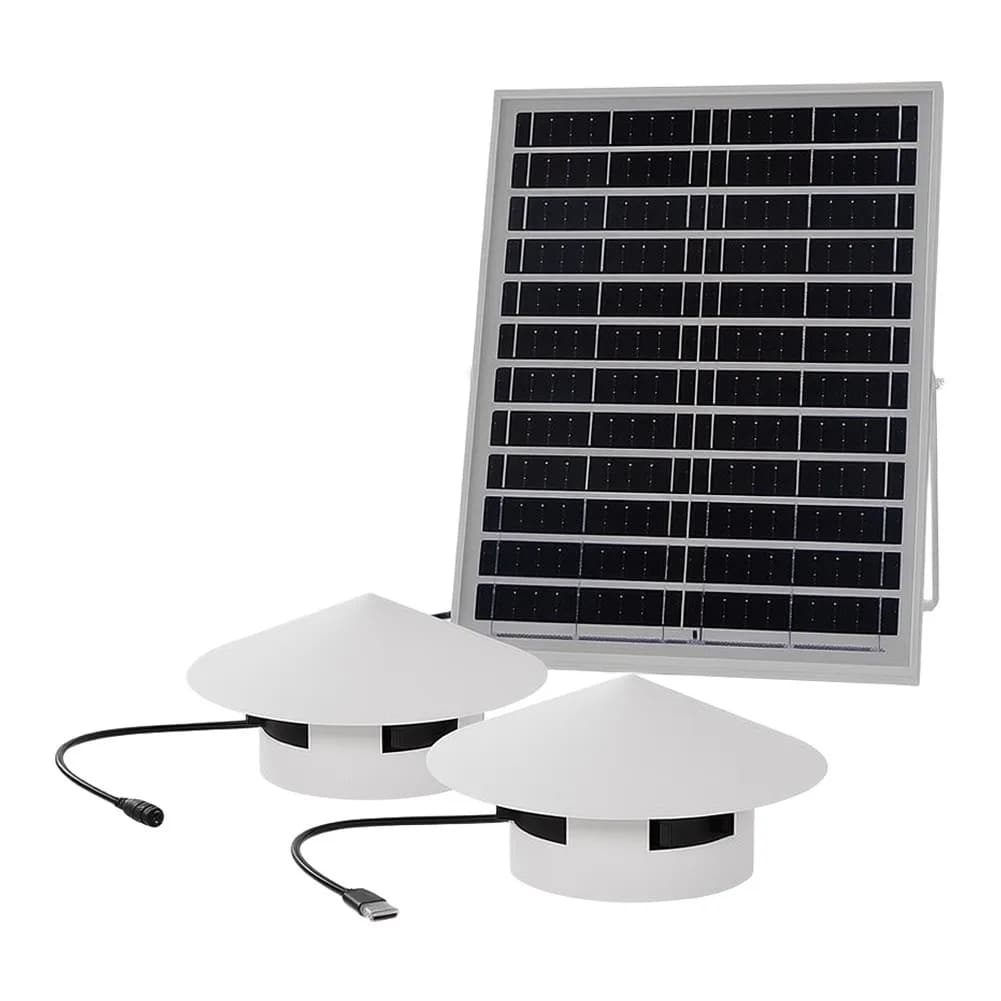 6V 6W Solar Powered For Exhaust Fan for Roof Mounting with 110mm PVC Fit and Play Installation Eco Ventilation