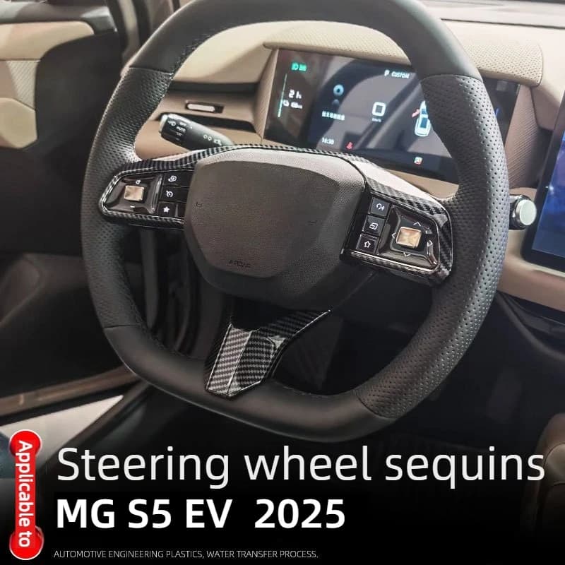 For MG S5 EV 2025 Steering wheel frame decoration stickers, interior modification parts