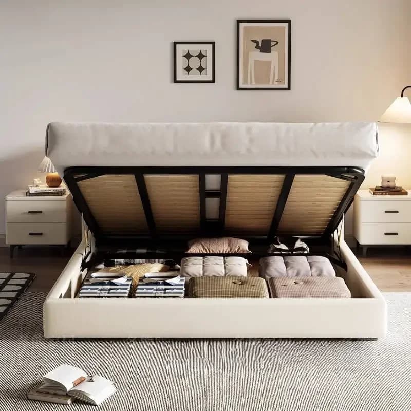 Ergonomic Storage Frame Double Bed European Style Modern Comferter Twin Bed Luxury Japanese Muebles Entrance Hall Furniture