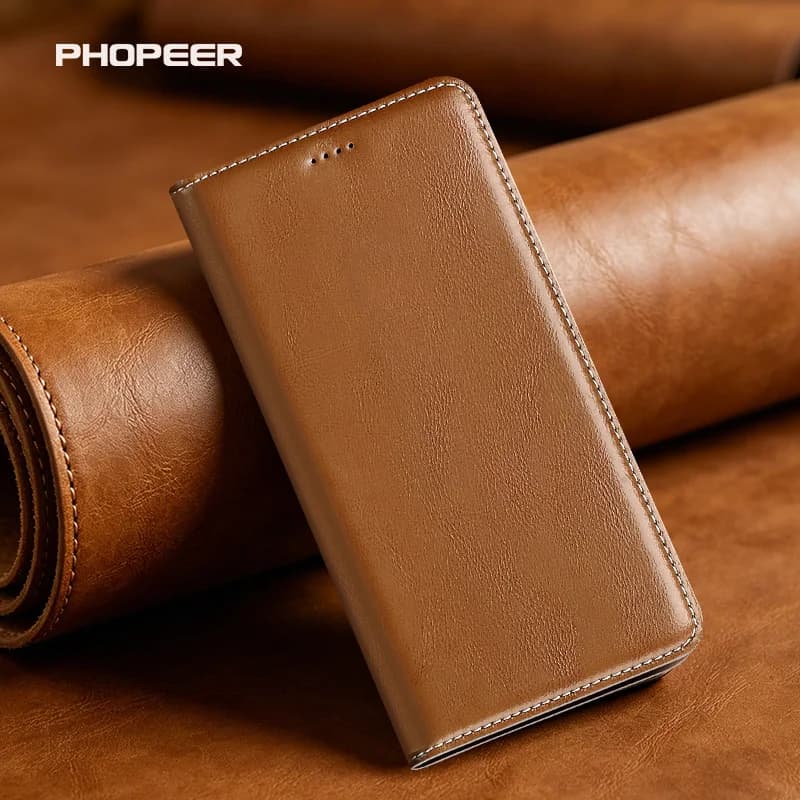 Luxury genuine leather Babylon flip case for Realme Neo 7 6 5 3 2 X T SE Turbo C71 C75 4G Flip magnetic phone case