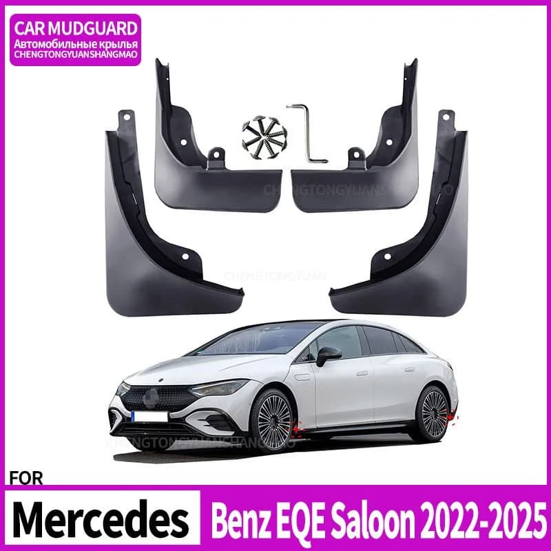 DPB Mudflaps Mudguards For Mercedes-Benz EQE Saloon 2022-2025 Tire Fenders Blocking Sediment Front Rear Wheels Accessories