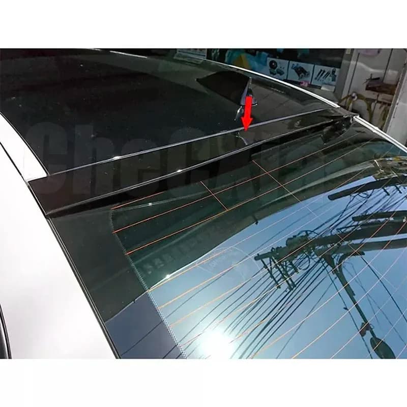 For BMW 5 Series F10 F18 2010-2017 ABS Carbon Fiber Look Rear Window Roof Spoiler Car Modification Exterior Accessories