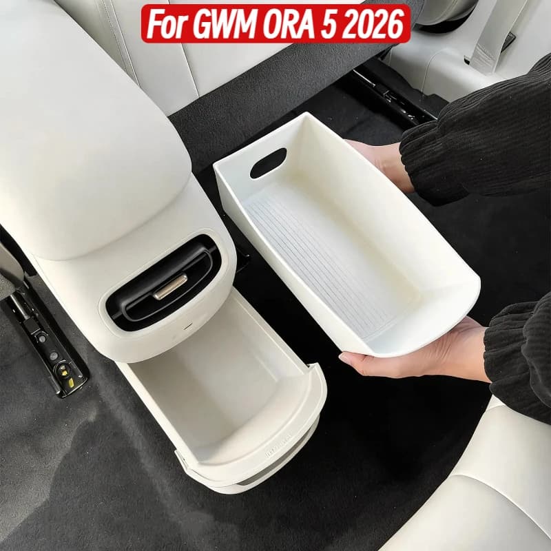 For GWM ORA 5 2026 Car Refrigerator Silicone Pad Waterproof Non-slip Rear Storage Box Mat Interior Accessories