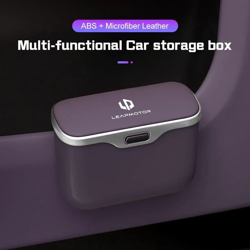 Car Garbage Bin Trash Can Seat Back Hanging Storage Box Door Side Organizer for Leapmotor T03 S01 C01 C10 C11 C16 B10