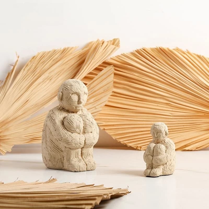 New Chinese-style wabi-sabi abstract knee-hugging thinker small ornament, sales office, decoration crafts