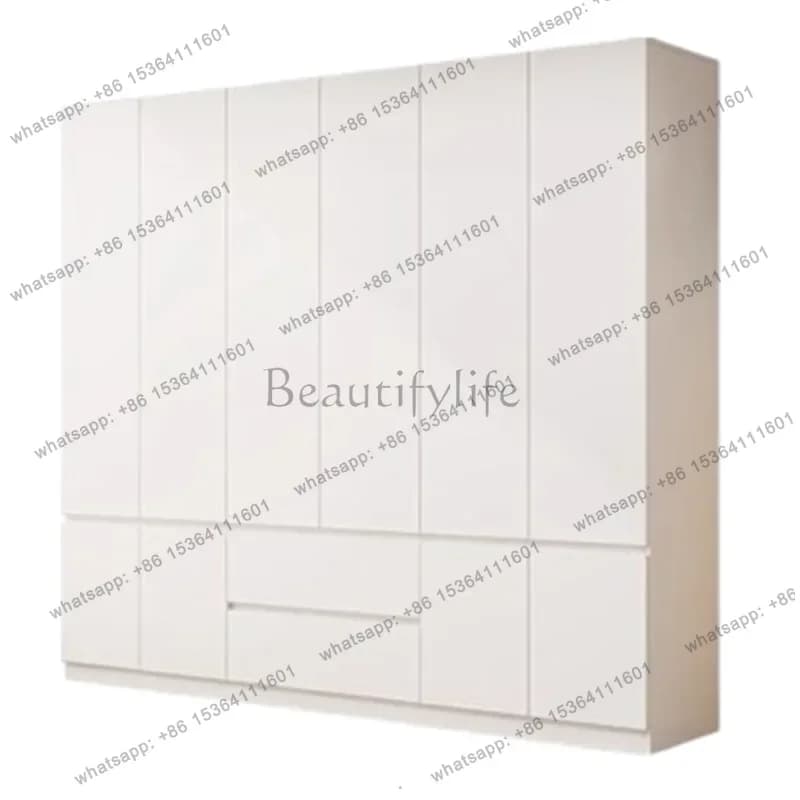 Factory Direct Solid Wood Wardrobe European Nordic White Clothes Wardrobe Bedroom Room Organization Armoire De Rangement Salon F