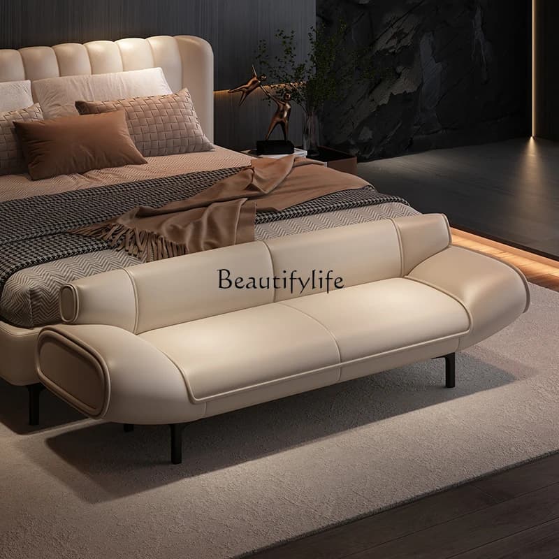 02Italian minimalist bedside stool bedroom hotel bed sofa stool cloakroom changing clothes living room home