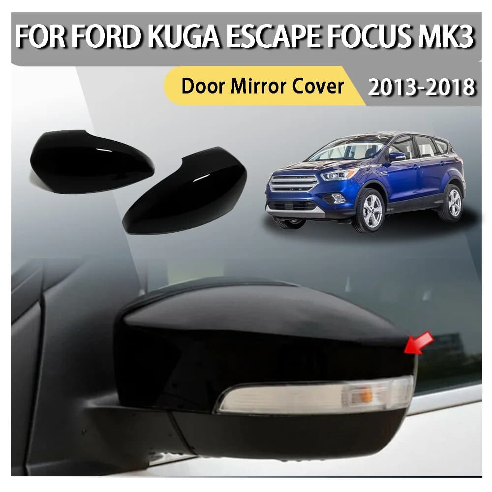 Car Replace Rearview Side Mirror Cover For Ford Kuga Escape 2013-2018 Focus MK3 US 2012-2018 Wing Cap Exterior Door Case Trim