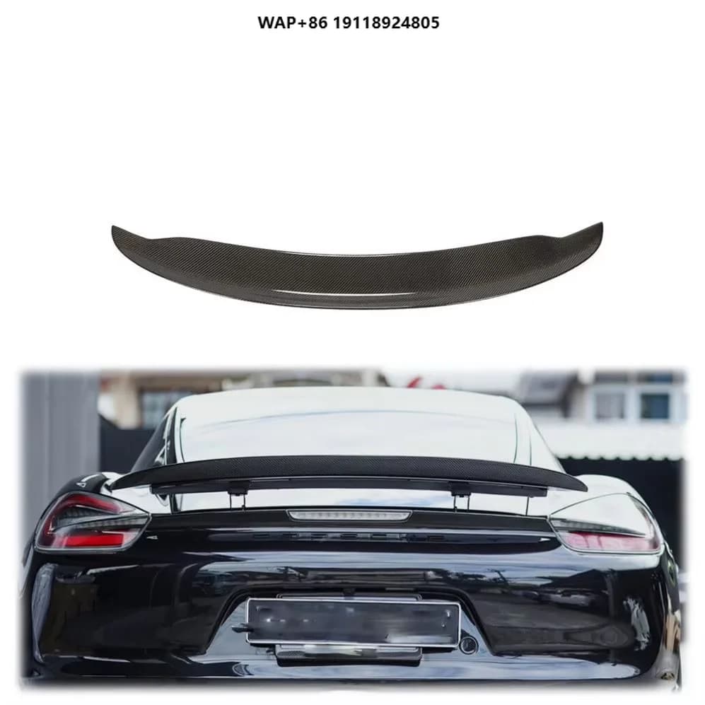 REAL CARBON Rear Trunk Spoiler Wing for  981 Boxster Cayman Coupe 10-16