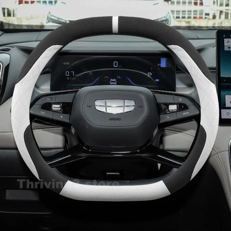 Suede Warm Car Steering Wheel Cover For Geely Cityray 2025 2024 Starray EM-i 2025 Auto interior Geely Starray EM i Accessories