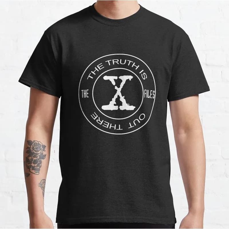 the truth is out there Vintage Sci fi tv series The X Files Gift t shirt 0227 Retro Alien movie Graphic clothes All size tops