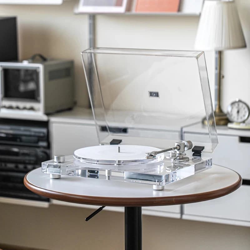 Profsional Transparent Acrylic Turntle - High End Vinyl Record Phonograph AA