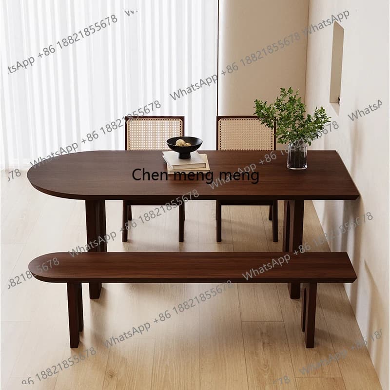 Designer Lazy Dining Table Party Vanity Ergonomic Creative Minimalist Dining Table Lounge Waiting Wooden