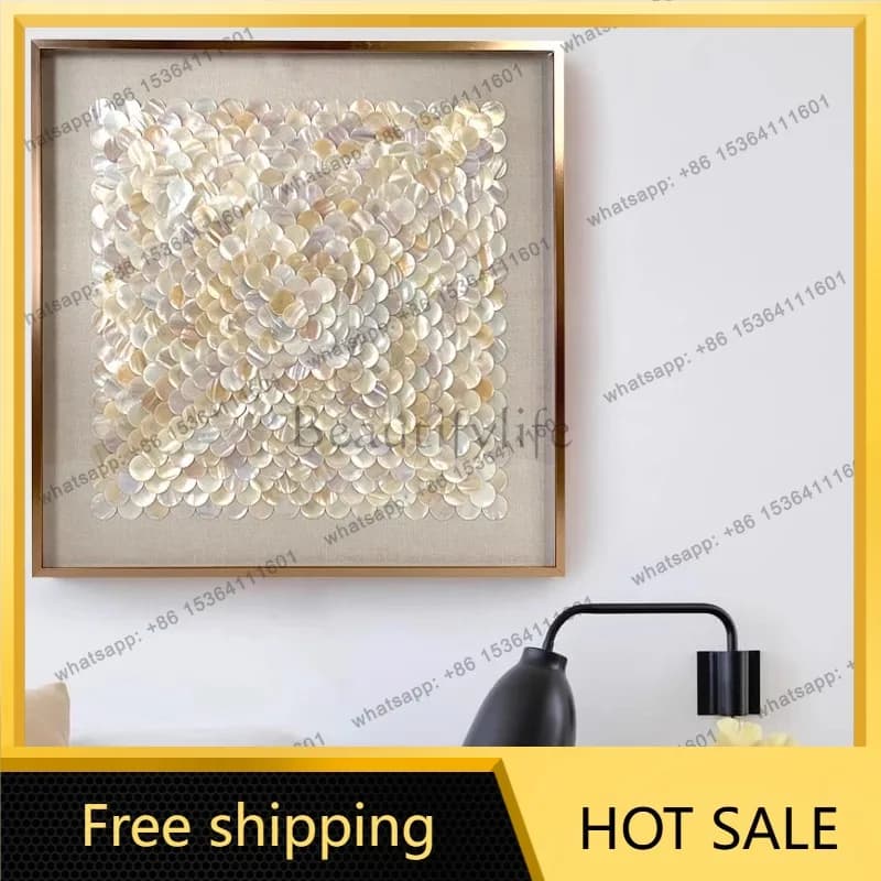 LJY modern light luxury high-end shell living room decorative painting advanced sense