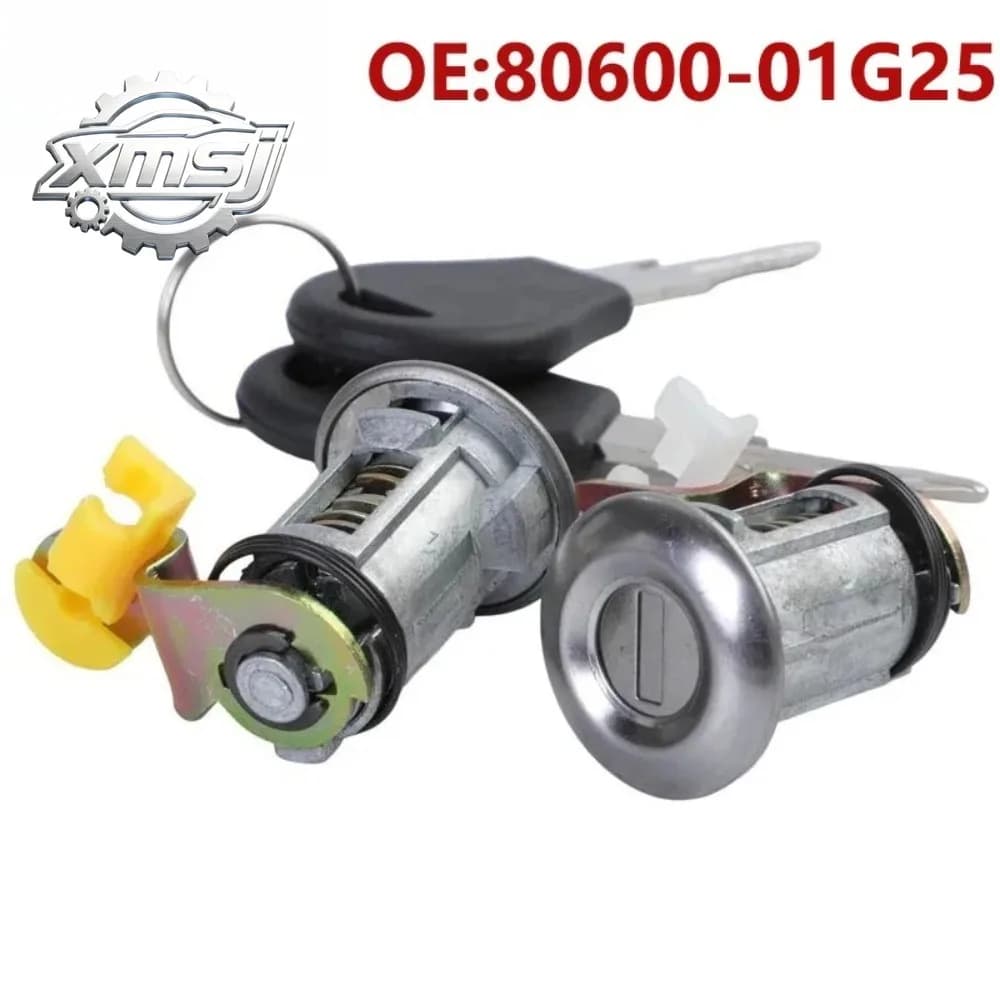 Coche 80600-01G25 8060001 Cerradura de puerta de coche G25 con 2 llaves para Nissan D21 Pickup Pathfinder 1987-1991