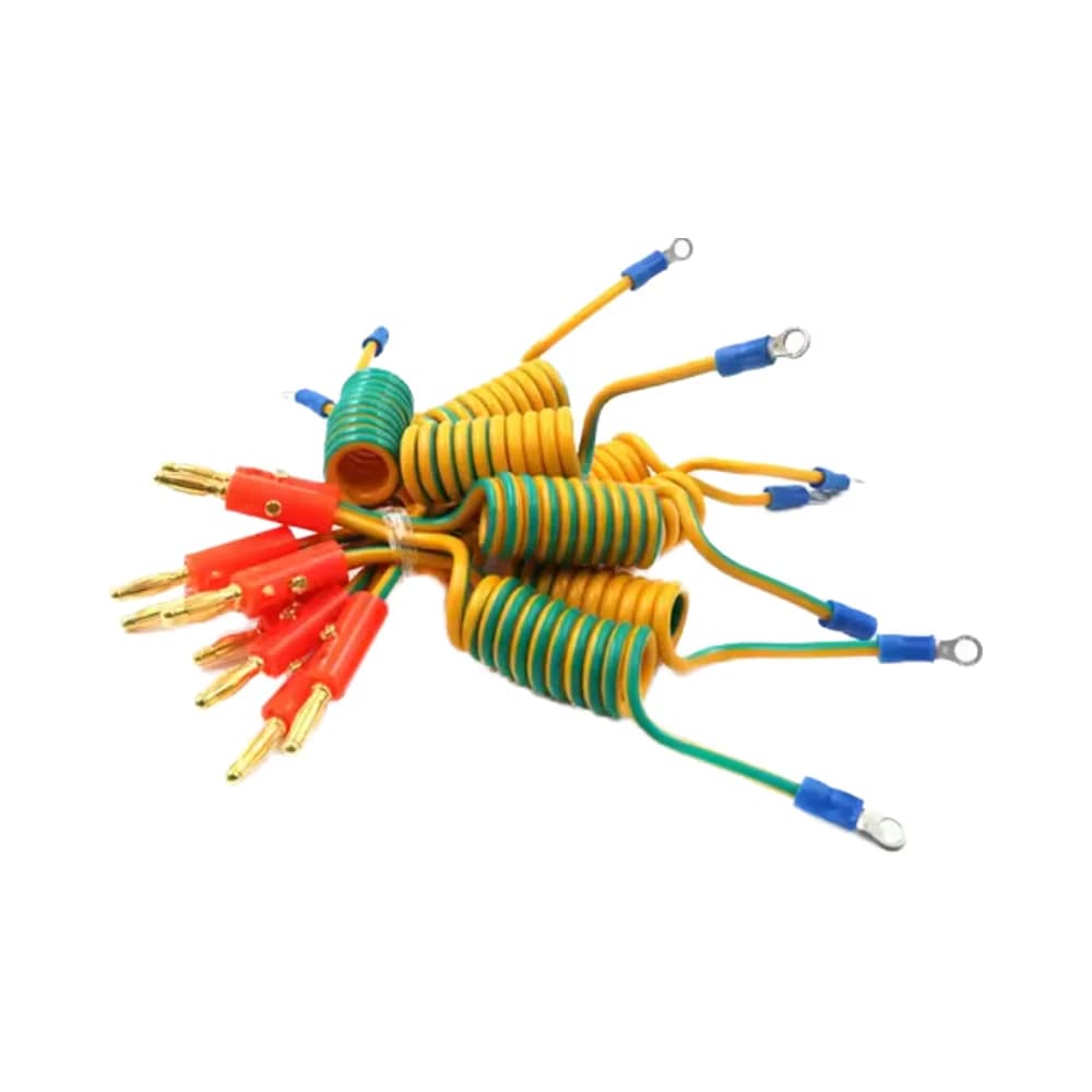 10pcs Pu Single Core Dual Color Yellow Green Grounding Spring Wire 1.5/2.5/4/6 Square Photovoltaic Wire Equipment Grounding Wire