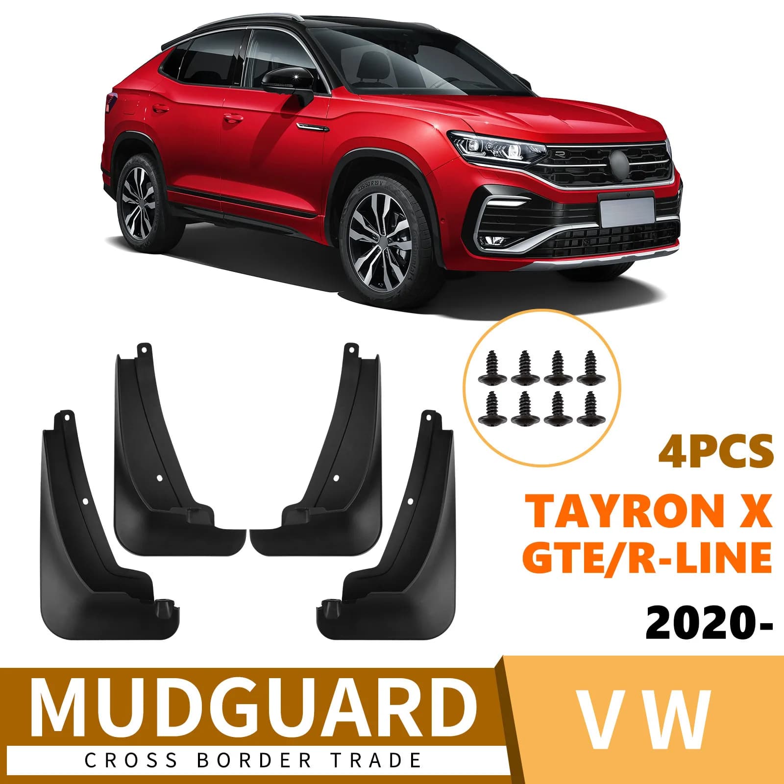 For Volkswagen Tayron X/GTE/R-Line 2020-2025 car fender leather supplies fender flares mud flaps car accessories