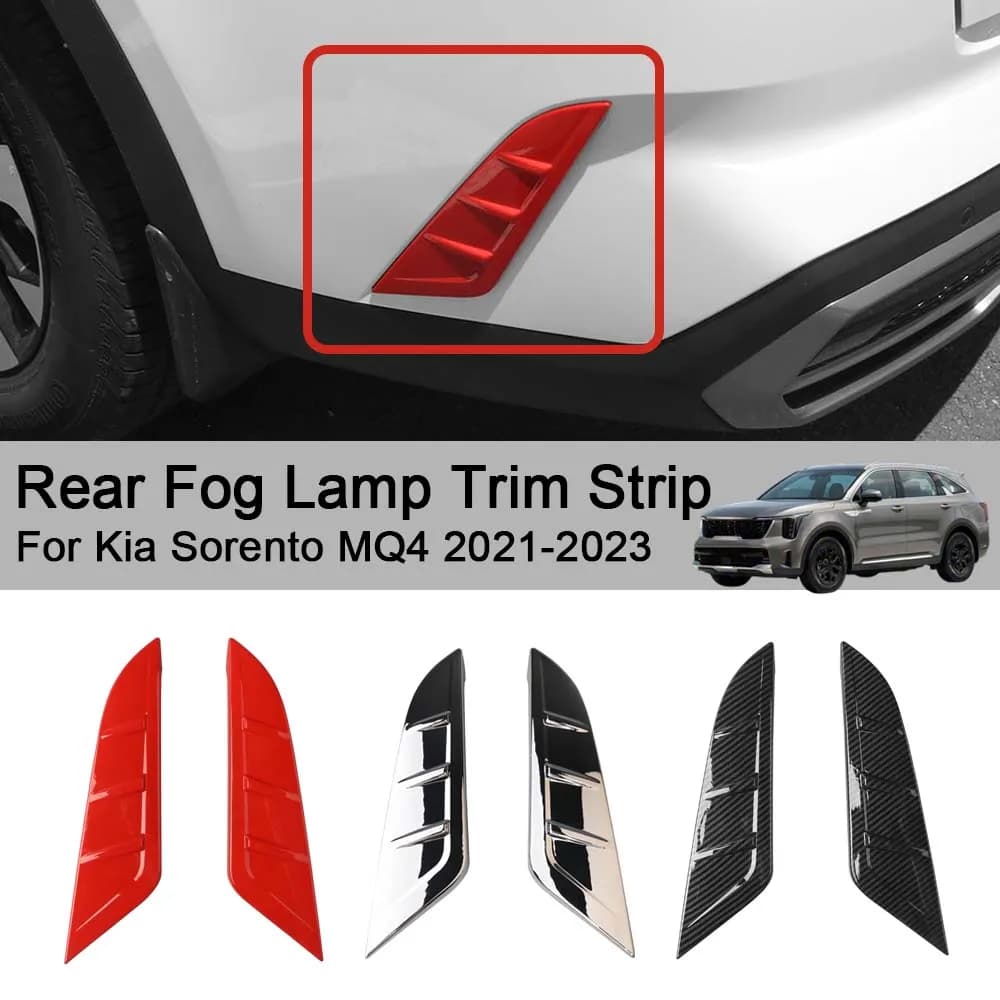 Car Decoration Rear Fog Lamp Trim Strip For Kia Sorento MQ4 2021-2023 Car Styling Upgrade Modify A Car