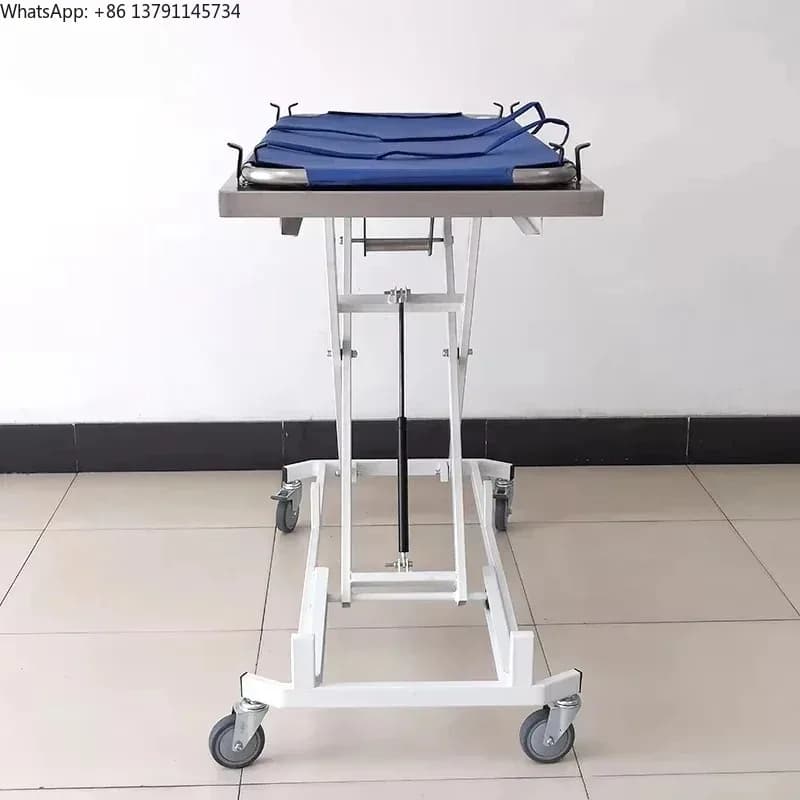 Stainless Steel Manual Lift Ambulance Stretcher Trolley for Rescue Transport Equipment