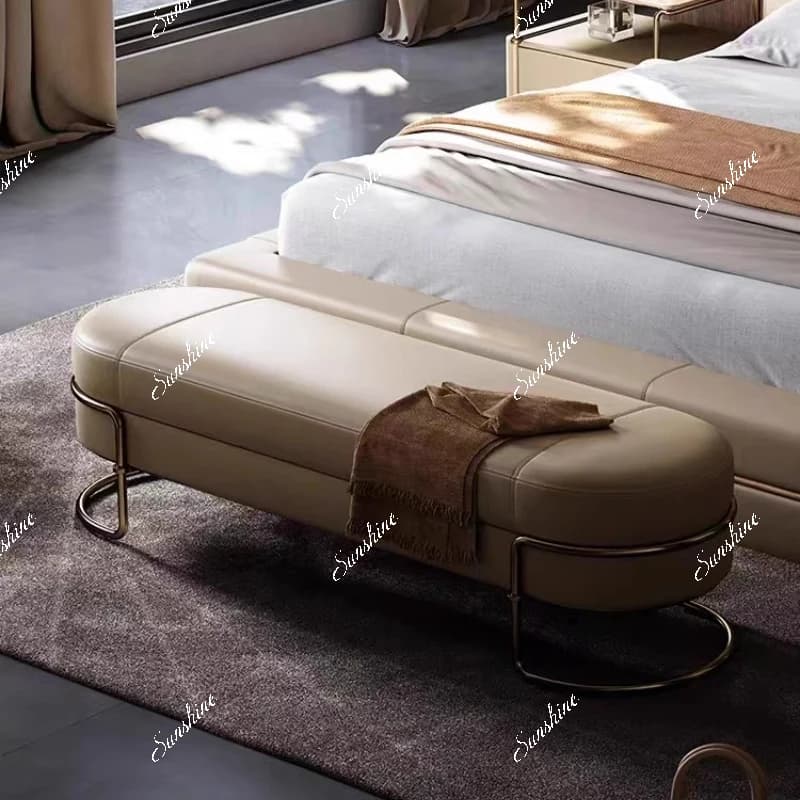 Italian light luxury bedroom bed stool simple home change stool