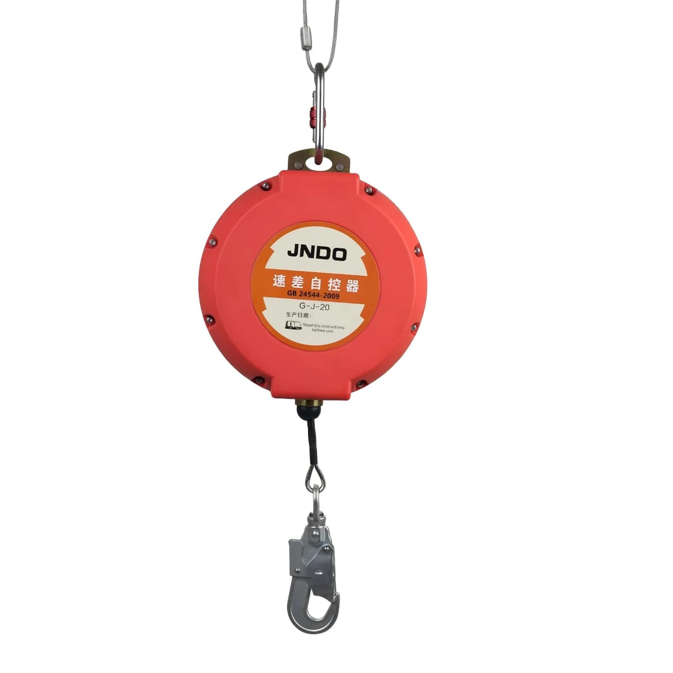 Reliable Falling Arrester Preventer Wire Rope Webbing Type Different Speed Automatic Controller