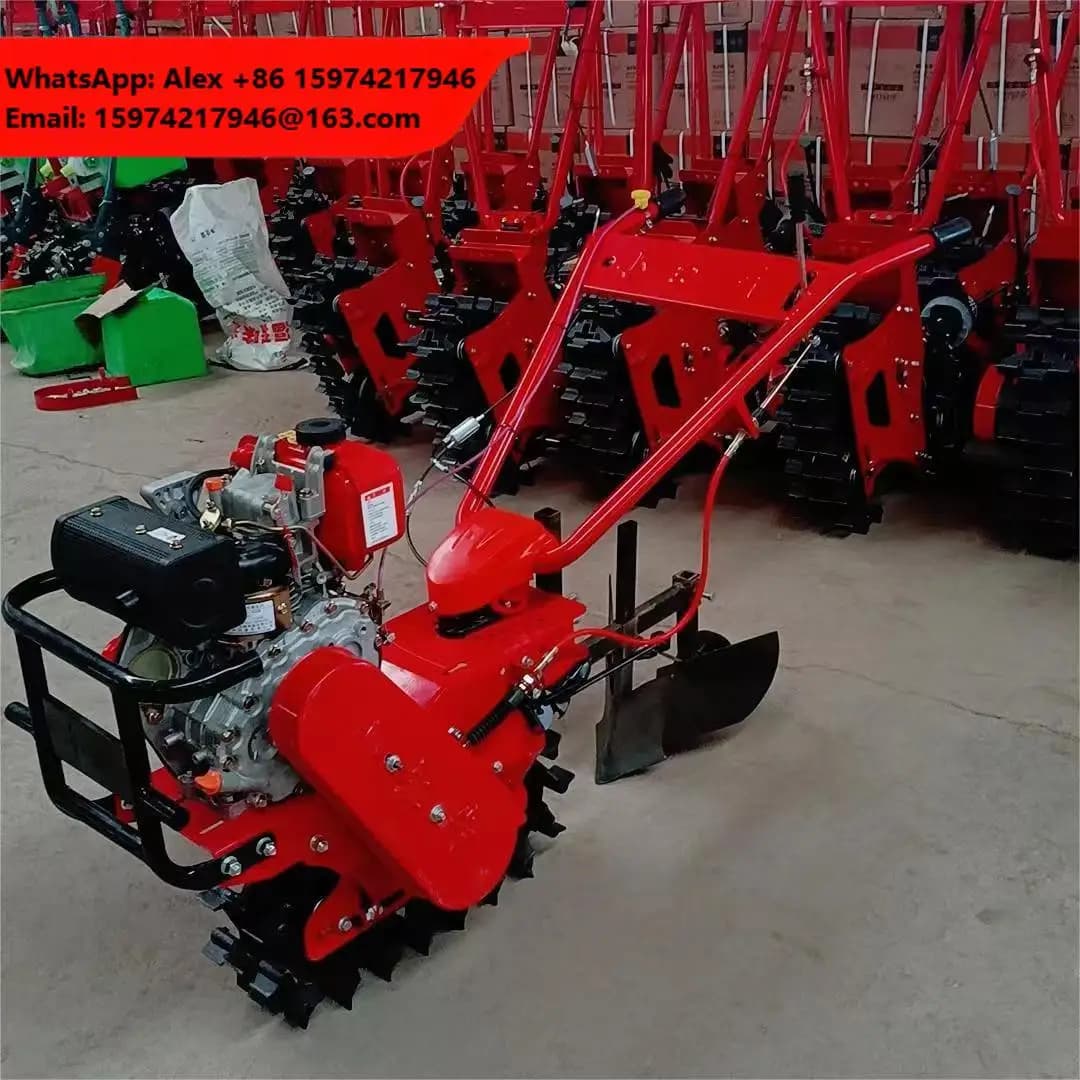 Diesel Multi-function Micro Tiller Plow Agricultural Cultivator Rotary Tiller Soil Cultivator Plowing Ditching Machine