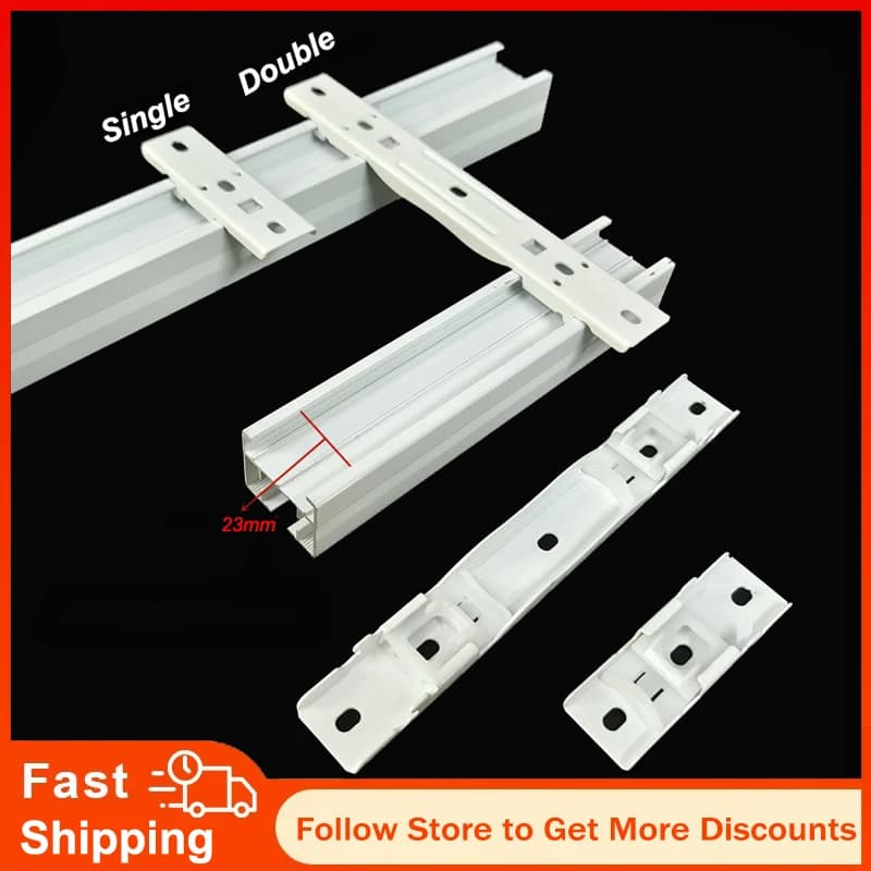 Hidden Spring Ceiling Bracket For Smart Electric Automatic Curtain Track Top Mounting Stainless Steel Accessories Rail Brackets