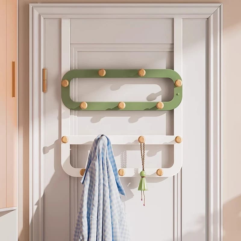 lengthened high clothes hanger behind the door bedroom practical coat rack no punching percheros de pared interior furniture