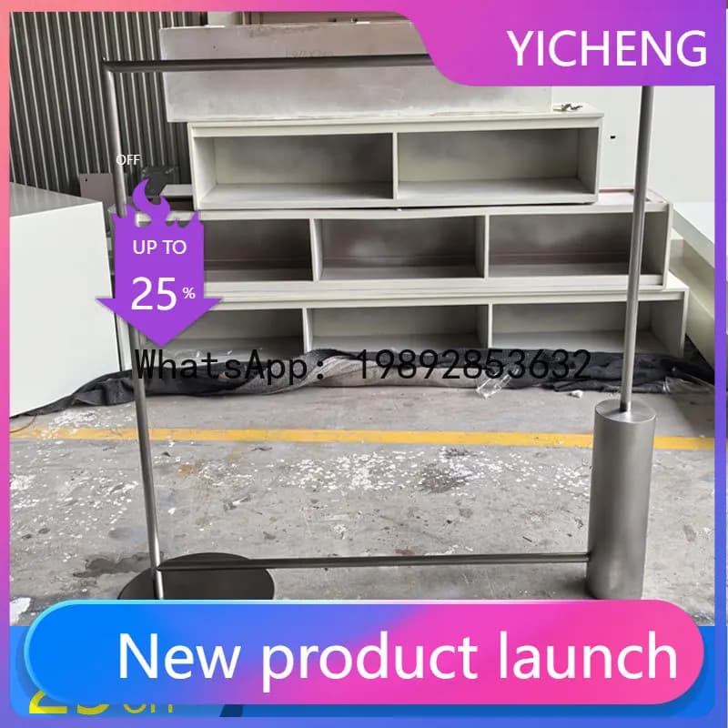 Z2-28  Clothing Display Rack Stainless Steel Island Double Row Hanger for Men's and Women's Clothing Special Rack